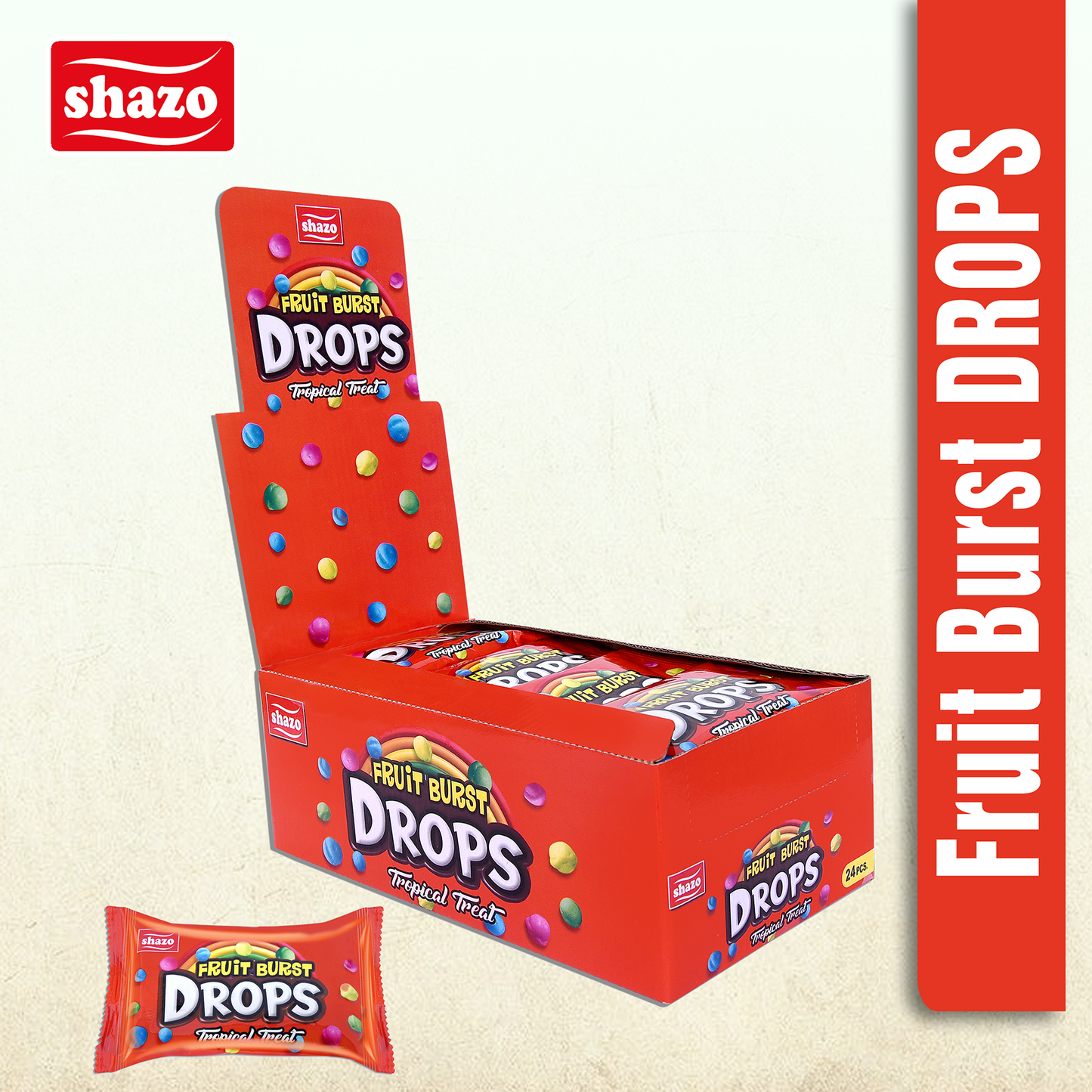 Shazo Fruit burst Drops-Pack of 24