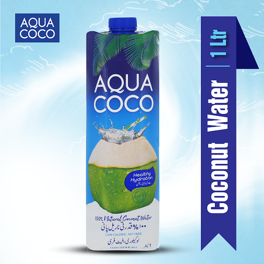 Aqua Coco 100% Natural Coconut Water - 1Pc Of 1Ltr