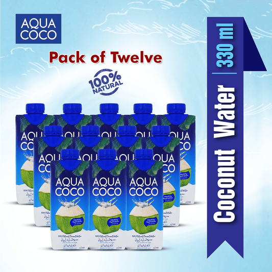 Aqua Coco 100% Natural Coconut Water (12pcs of 330ml)