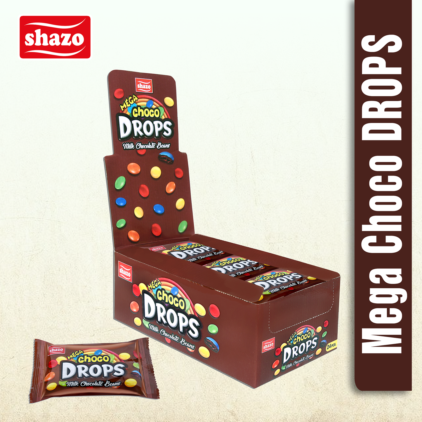 Shazo Mega Choco Drops-Pack of 24